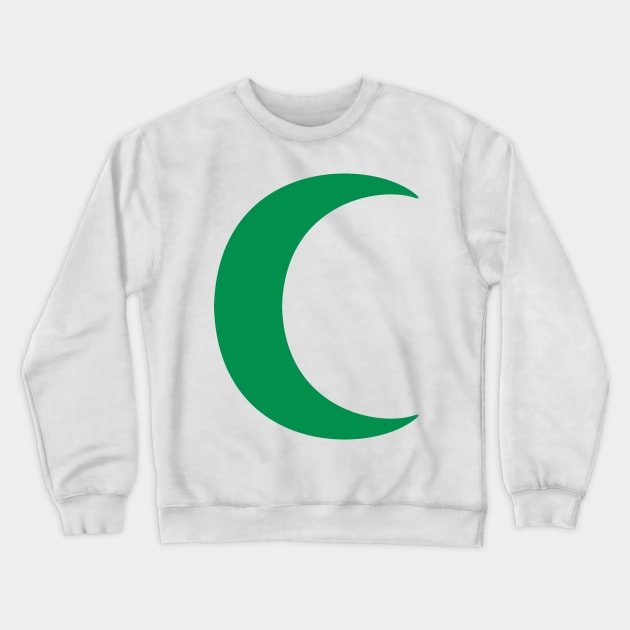 half moon (green) Crewneck Sweatshirt by PabloDeChenez